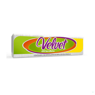 SERVILLETA VELVET C/450 PZAS CARTON C/12 PAQ.