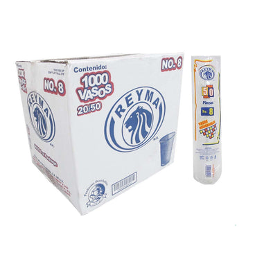 VASO 08 REYMA CARTON C/1000 PZAS