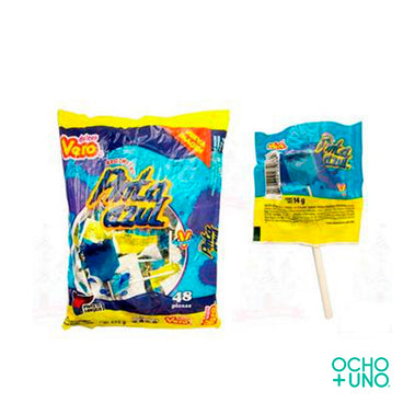 PALETA BROCHITA PINTA AZUL C/40 PZAS