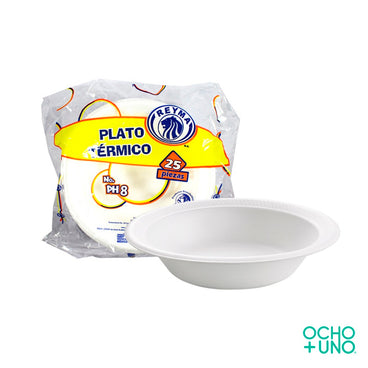 PLATO HONDO TERMICO GRANDE PH8 C/25 PZAS