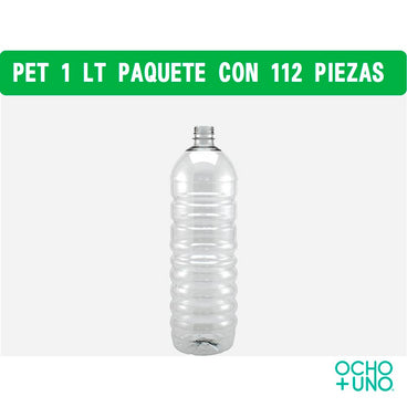 PET SIN TAPA 1 LITRO C/112 PZAS