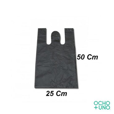 BOLSA CAMISETA NEGRA MEDIANA BULTO 25 KG