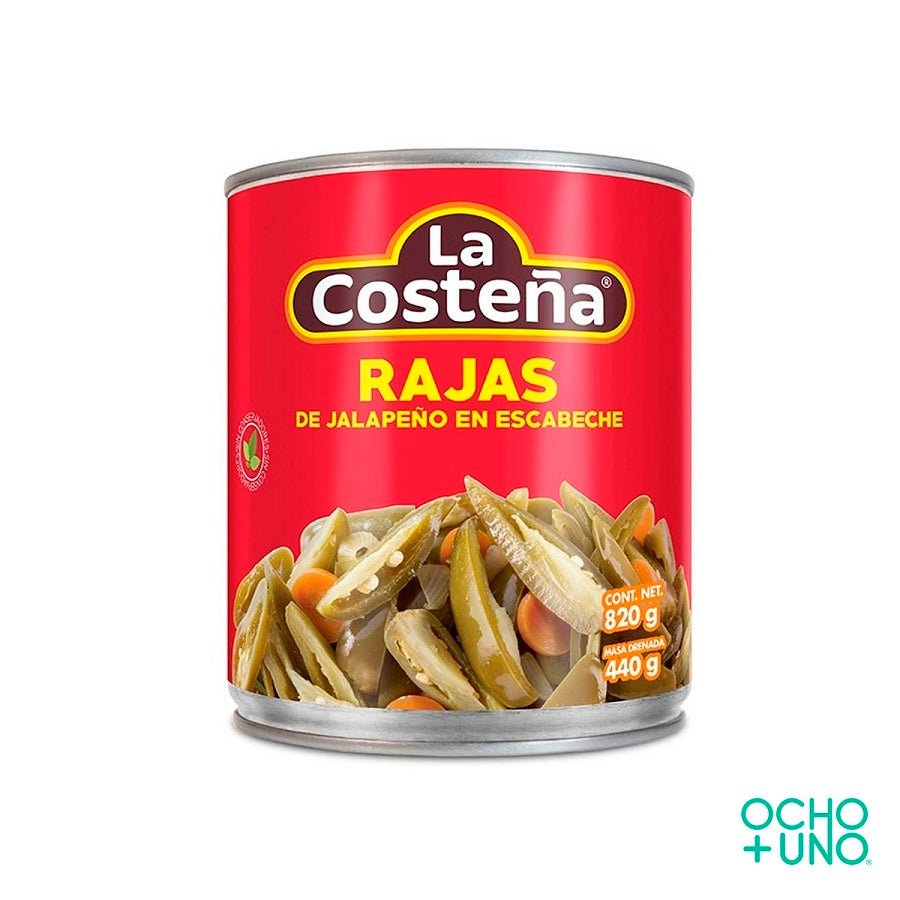 CHILES RAJAS LA COSTEÑA 820 GR