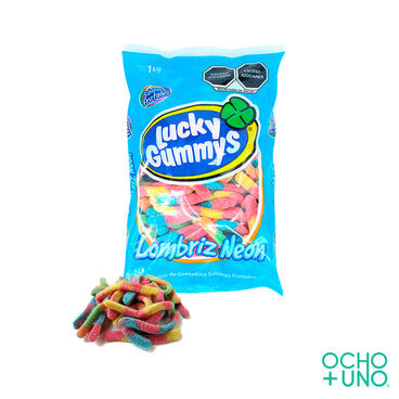 LUCKY GUMMYS LOMBRIZ NEON 1 KG