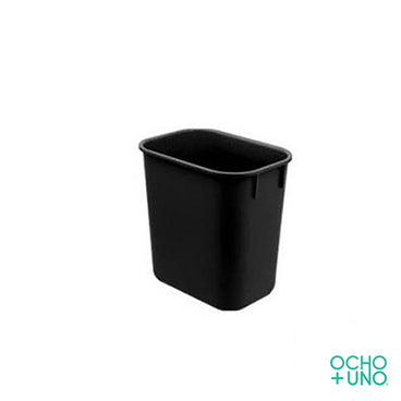 CESTO DE PLASTICO PARA BASURA MEDIANO NEGRO