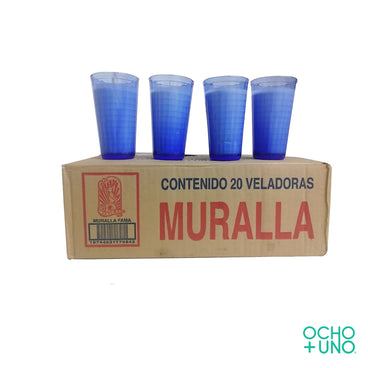 VELADORA MURALLA CARTON C/20 PZAS