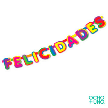 LETRERO FELICIDADES 1 PZA