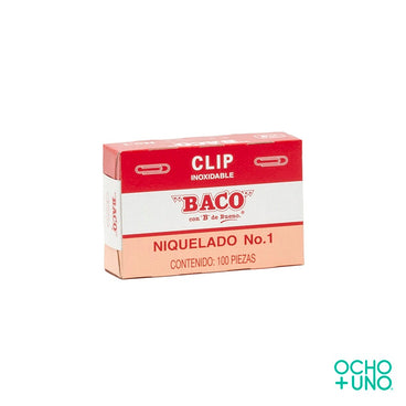 CLIP INOXIDABLE BACO No.1 C/100 PZAS