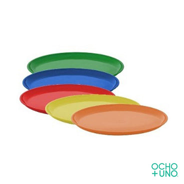 PLATO PLASTICO TAQUERO COLOR LISO