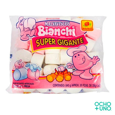 BOMBON SUPER GIGANTE BLANCO Y ROSA DLR C/30 PZAS