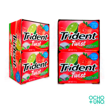 CHICLE TRIDENT TWIST FRESA-LIMON C/10 PZAS