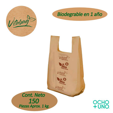 BOLSA CAMISETA BIO VITABAG POLIPAPEL CHICA 1 KG