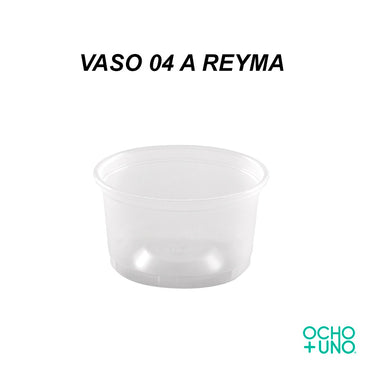 VASO 04 A REYMA (ANCHO) C/50 PZAS