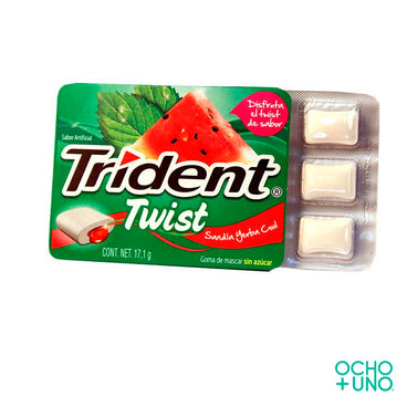 CHICLE TRIDENT TWIST YERBA- SANDIA C/10 PZAS