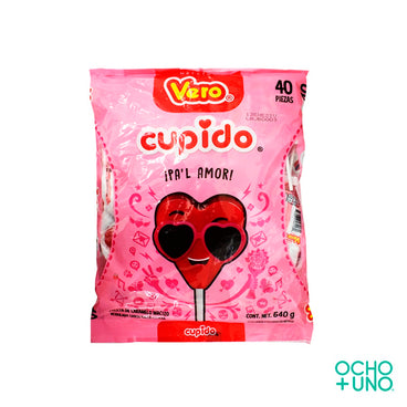 PALETA CUPIDO FRESA C/40 PZAS