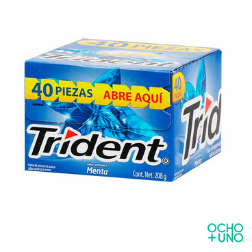 CHICLE TRIDENT MENTA C/4 PZAS