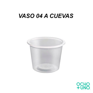 VASO 04 A CUEVAS CARTON C/1000 PZAS