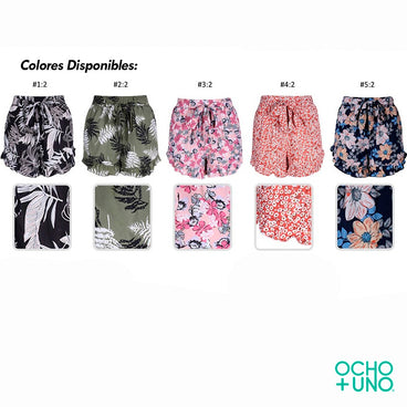 SHORT JERA ESTAMPADO MOD PPB-72 VARIOS COLORES