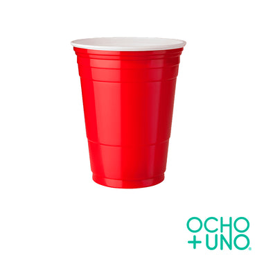 VASO ROJO REYMA 16 BICOLOR C/25 PZAS