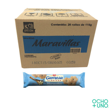 GALLETA MARAVILLAS 116 GR CARTON  C/20 PAQUETES