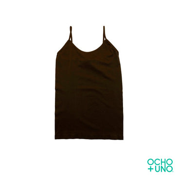 BLUSA TIRANTE COLOR CAFE OBSCURO