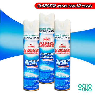 DESINFECTANTE CLARASOL 400 ML CARTON C/12 PZAS